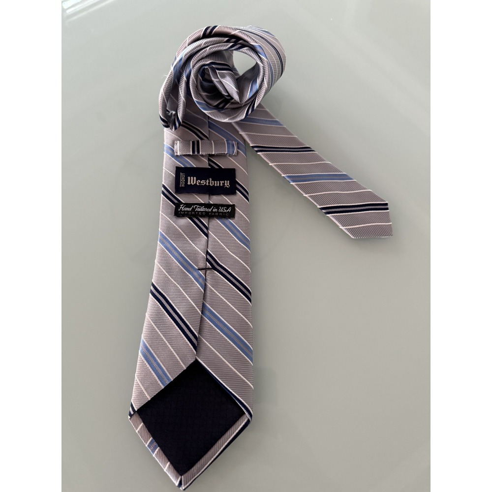 Westbury London Tie Men's Standard Size‎ Silk Striped Preppy
